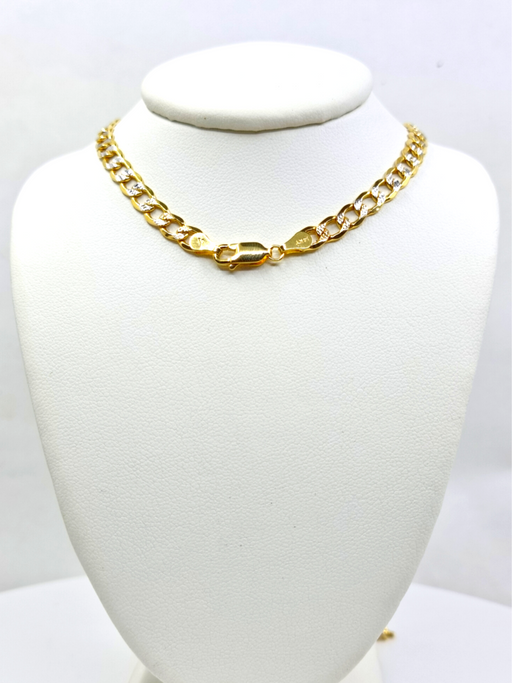 Cuban Link Diamond Cut Chain 14k 5MM - All lengths available