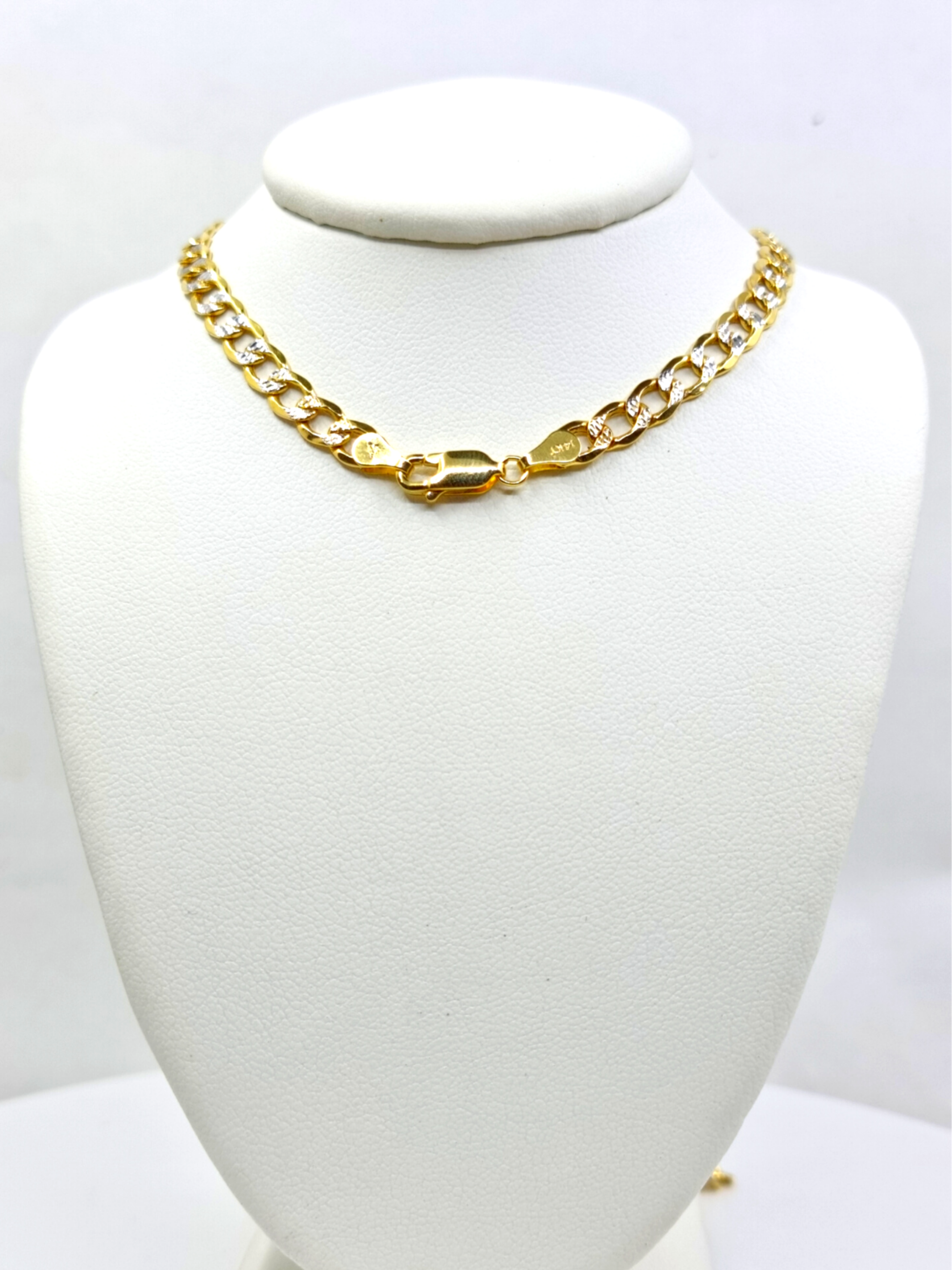 Women Cuban Link Diamond Cut Chain 14k 5MM - All lengths available