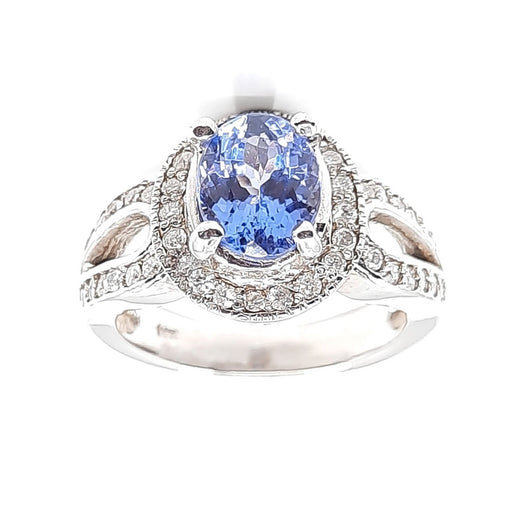 Tanzanite 1.71ct tw Ring with 0.50ct tw diamonds in 14kt Gold