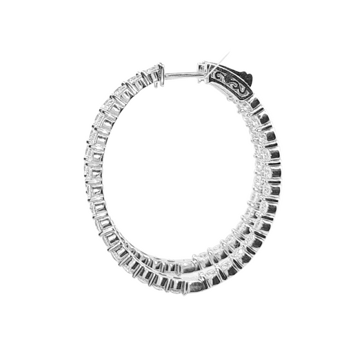 Elegant Round Diamond Hoop set in 14K Gold(6.00ct TW)1.6
