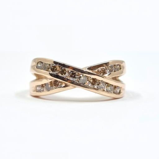 Choco Diamond Ring 0.85cttw 14kt Gold