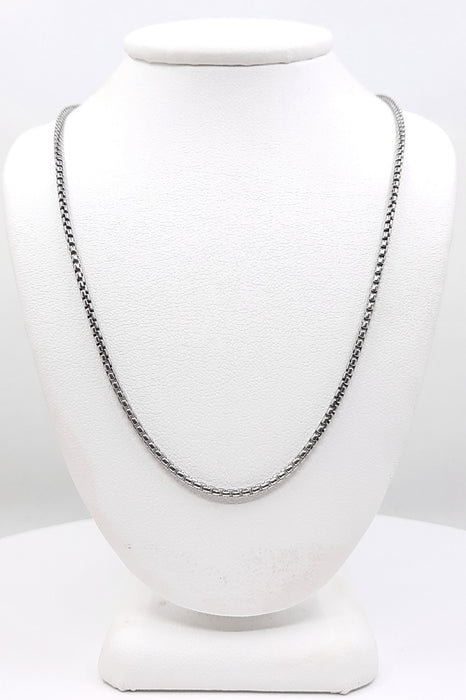 Diamond Marquise Necklace Silver 22"