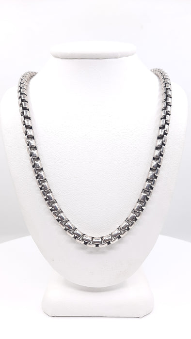 Diamond Marquise Necklace Silver 22"