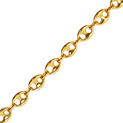 Women's Puff Mariner Link Bracelet 14kt 8MM 8.5