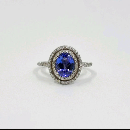 Tanzanite 1.35ct tw Ring with 0.45ct tw diamonds in 14kt Gold