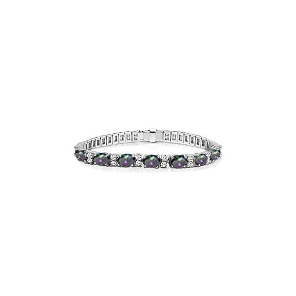 Caymanique Bracelet in 925 Sterling Silver and CZs, 8.0cttw