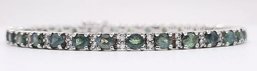 Alexandrite 5.00 ct tw & Diamond 1.20ct tw Bracelet - 14kt Gold