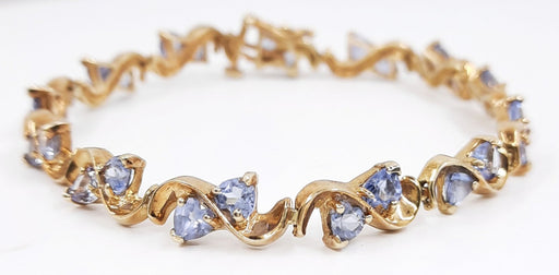 Tanzanite 5.20ct tw Bracelet - 14kt Gold