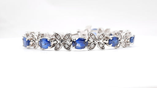 Sapphire 14.50 ct tw & Diamond 0.55 ct tw Bracelet in 14kt Gold