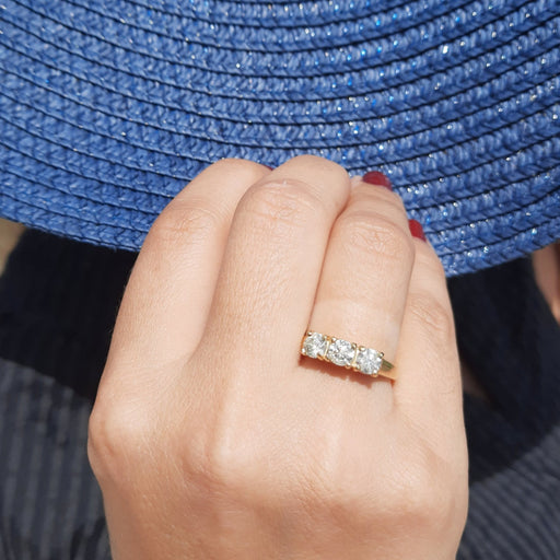 Three Stone Diamond Ring Women's 1.00 ct tw with 14kt Gold