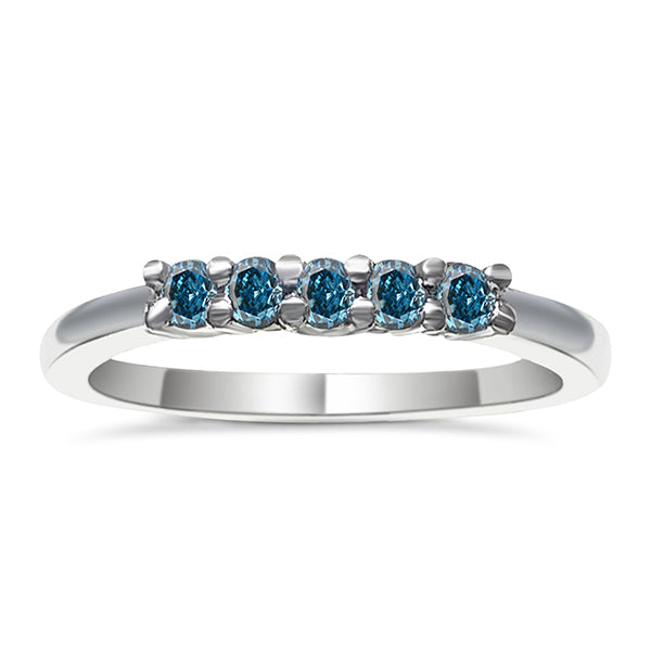 Blue Diamond Ring 0.25cttw 14kt Gold