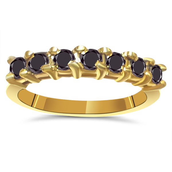 Black Diamond Ring 0.80cttw 14kt Gold