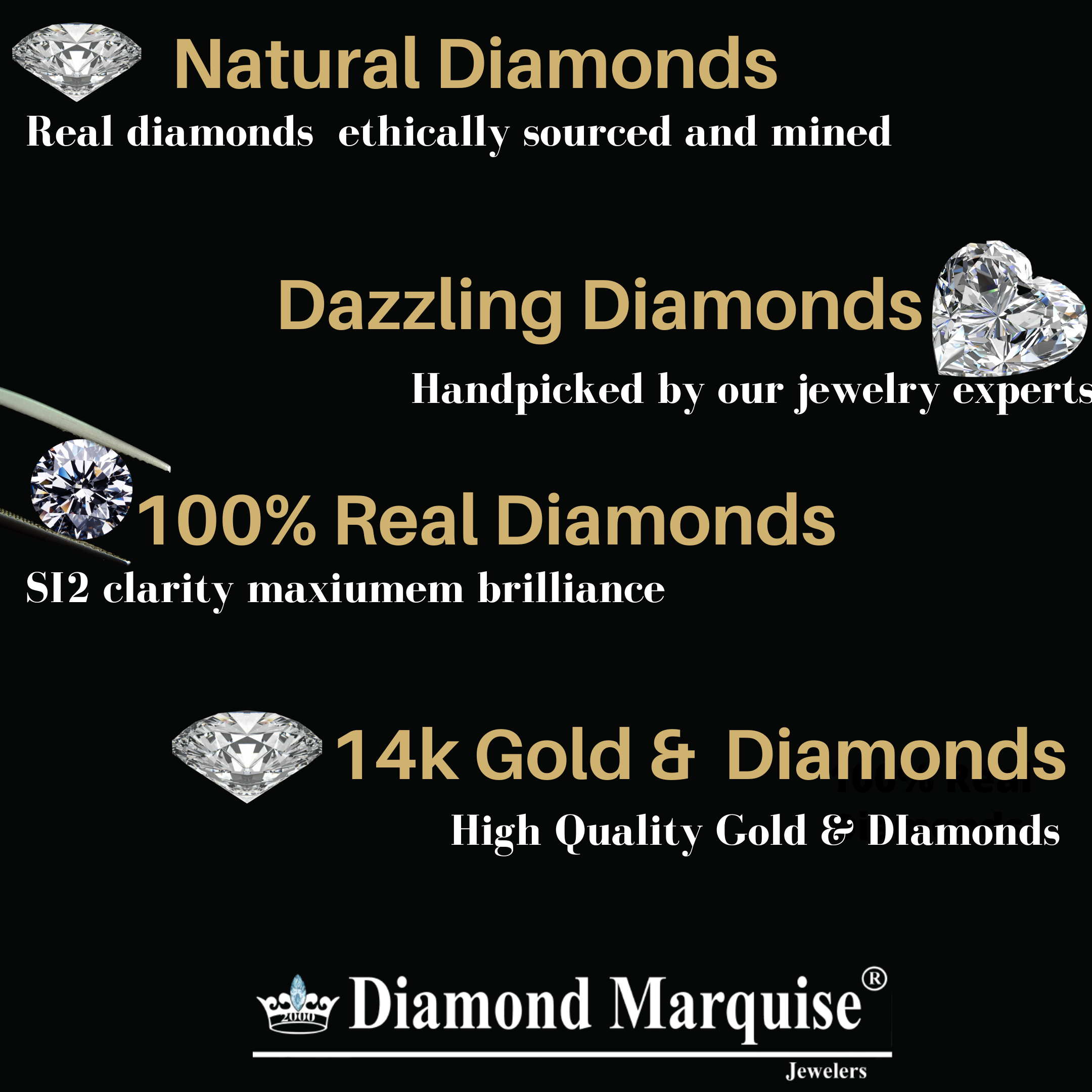 Tanzanite 2.65 ct tw earrings with 0.60 ct tw Diamonds in 14kt Gold