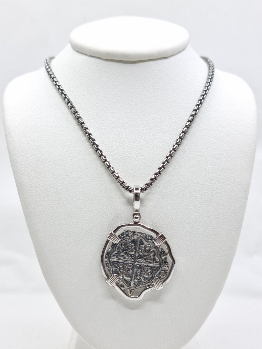 Atocha Irregular replica Coin 1inch with 925 Silver Frame