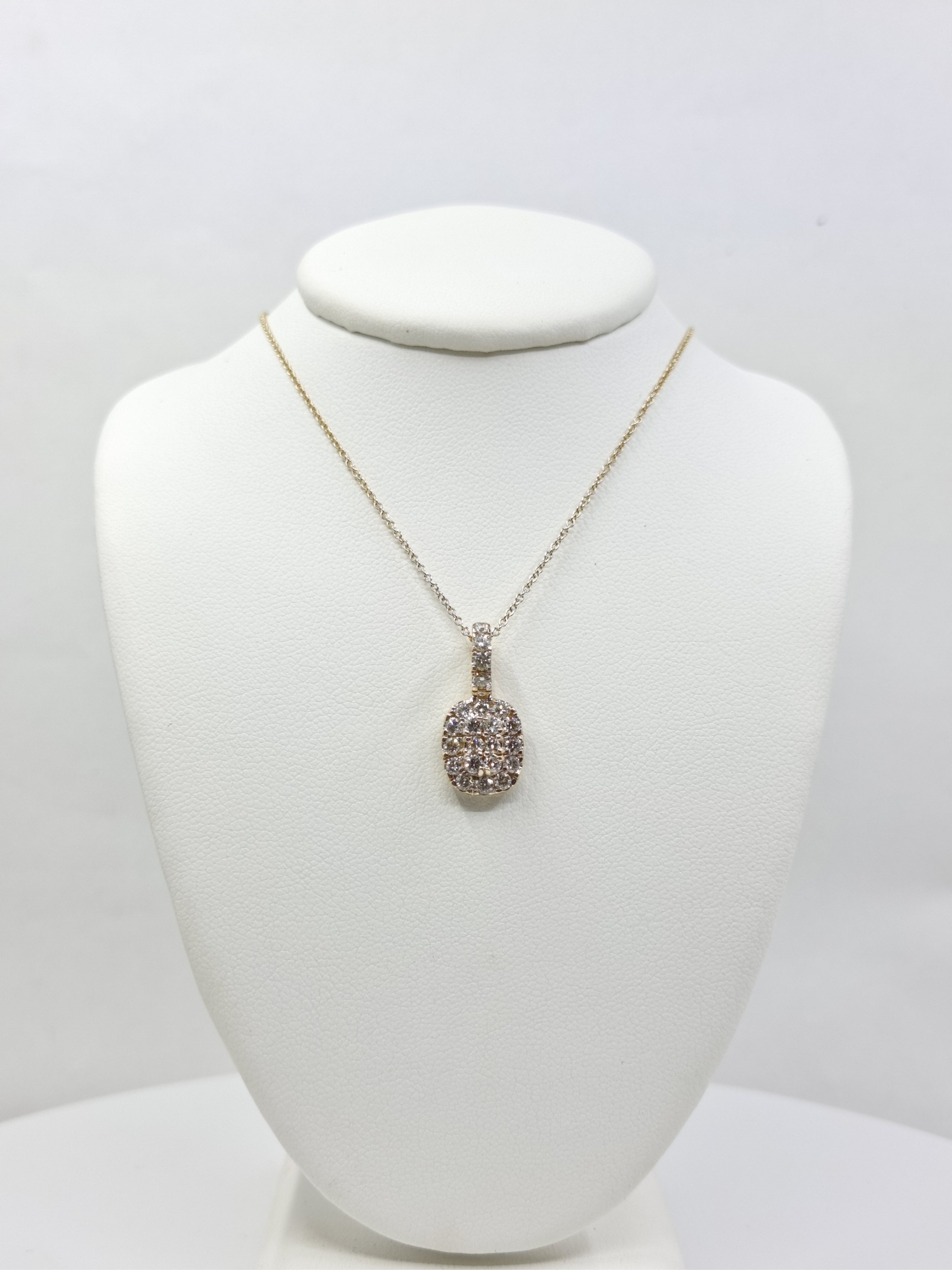 SeaFraa Cushion Shape Diamond Necklace 1.06 carats of diamonds in 14kt Gold