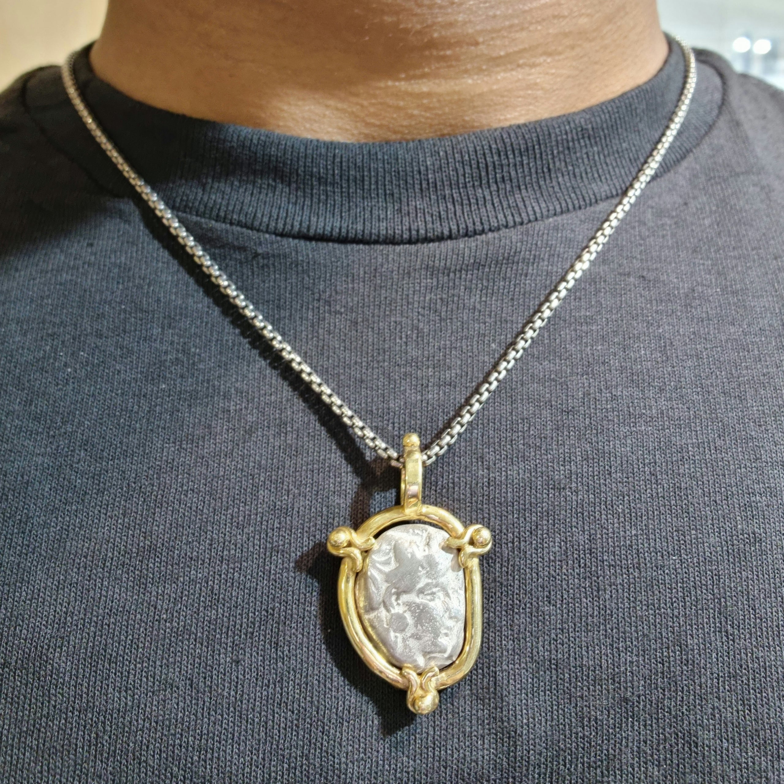 Athena and Owl replica Coin with 14kt Gold Frame - Free Chain Included!