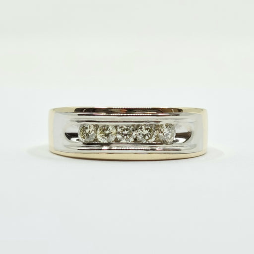 Men's Ring Diamonds 0.52 ct tw 14kt Gold Yellow & White Gold