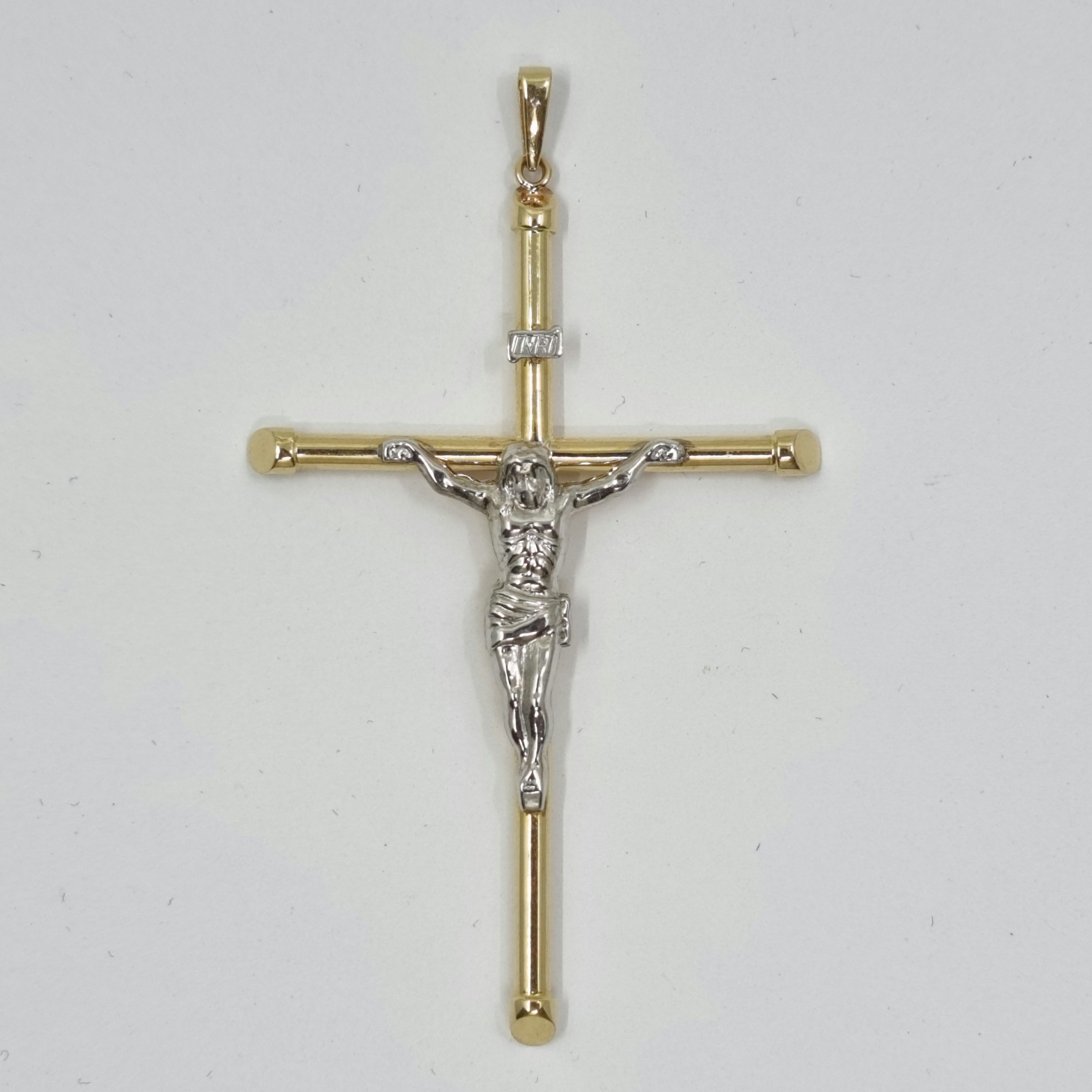 14k Large Cross Crucifix Pendant for Woman