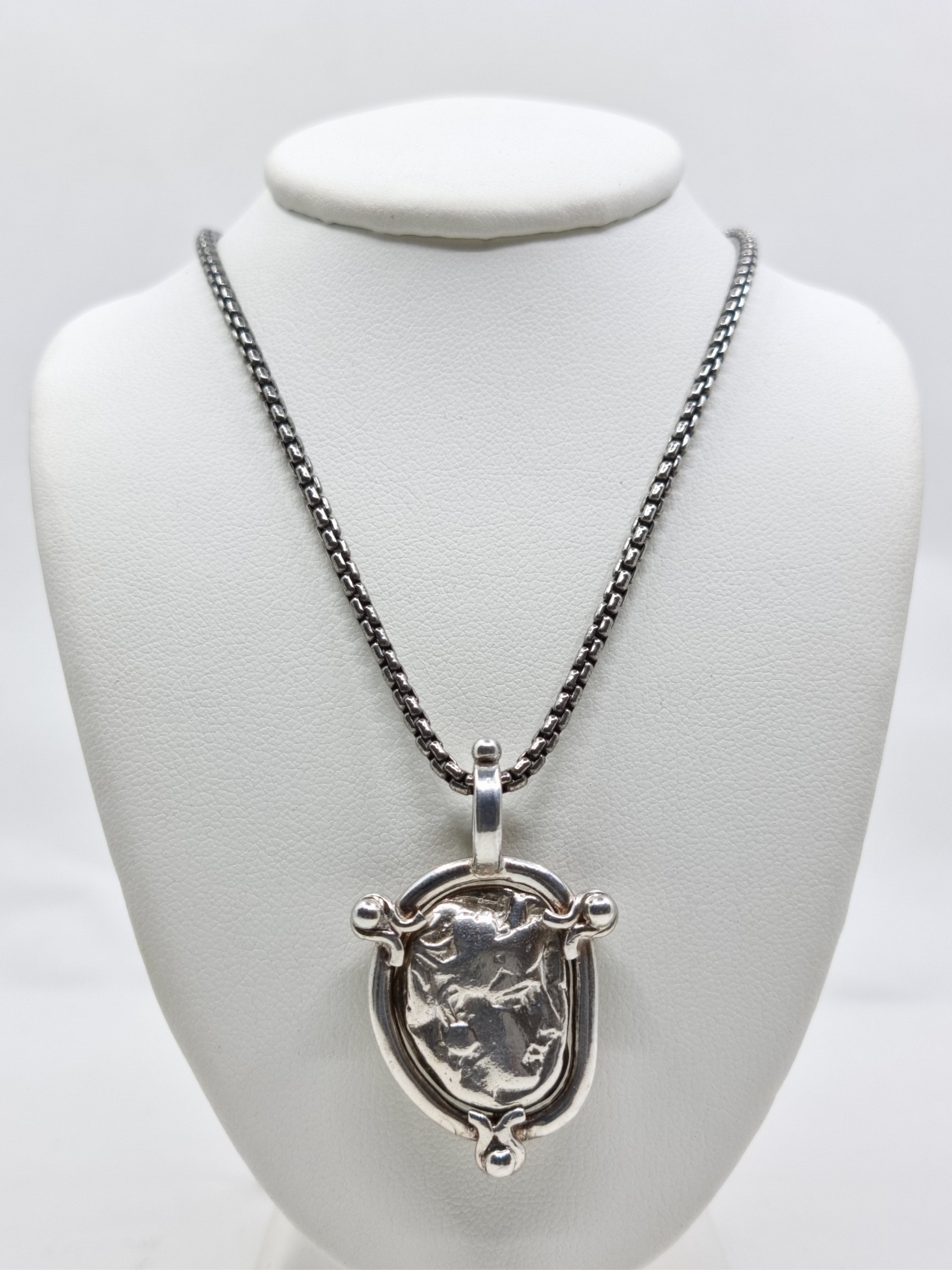 Athena and Owl replica Coin with 925 Silver Frame