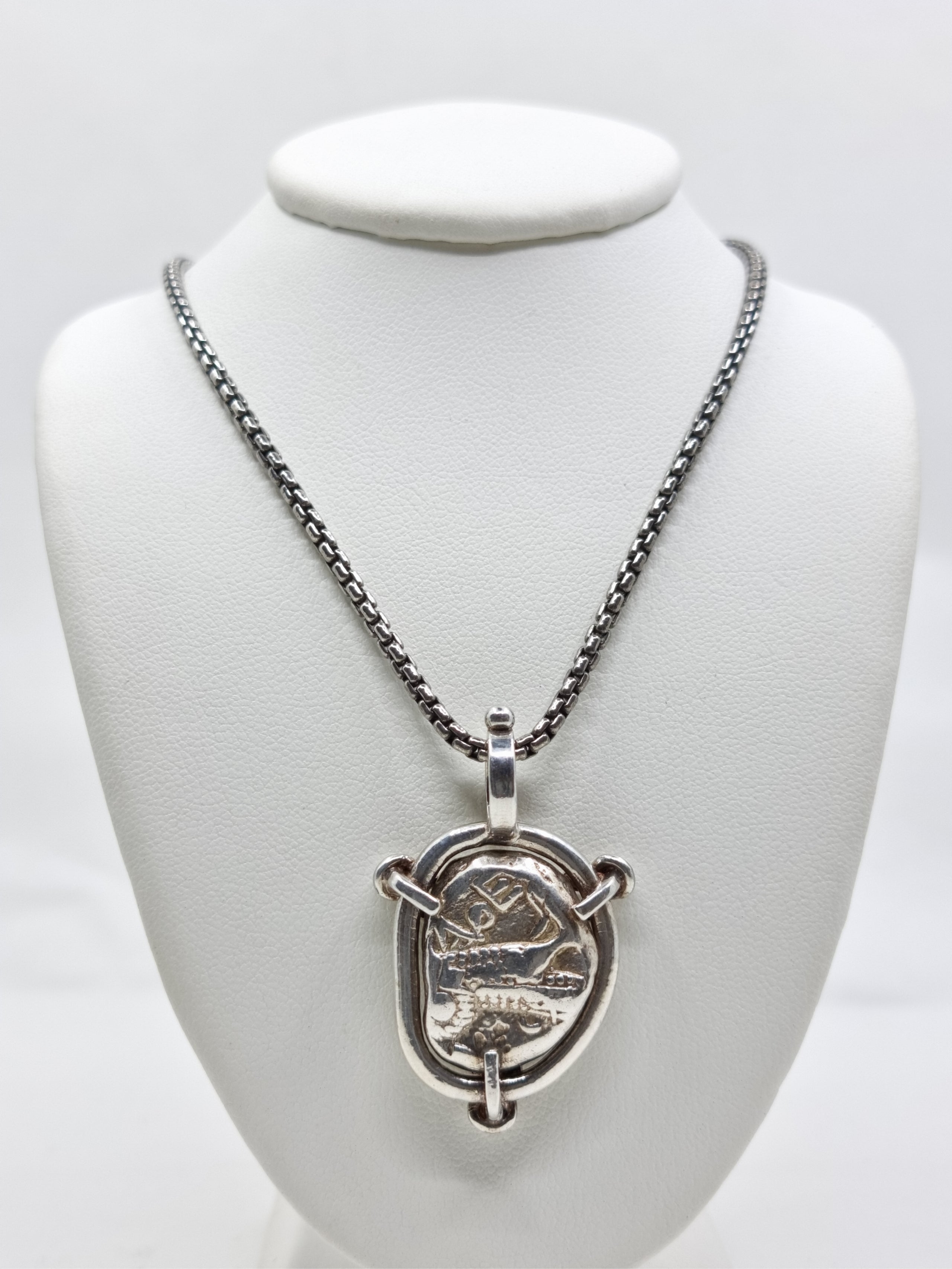 Athena and Owl replica Coin with 925 Silver Frame