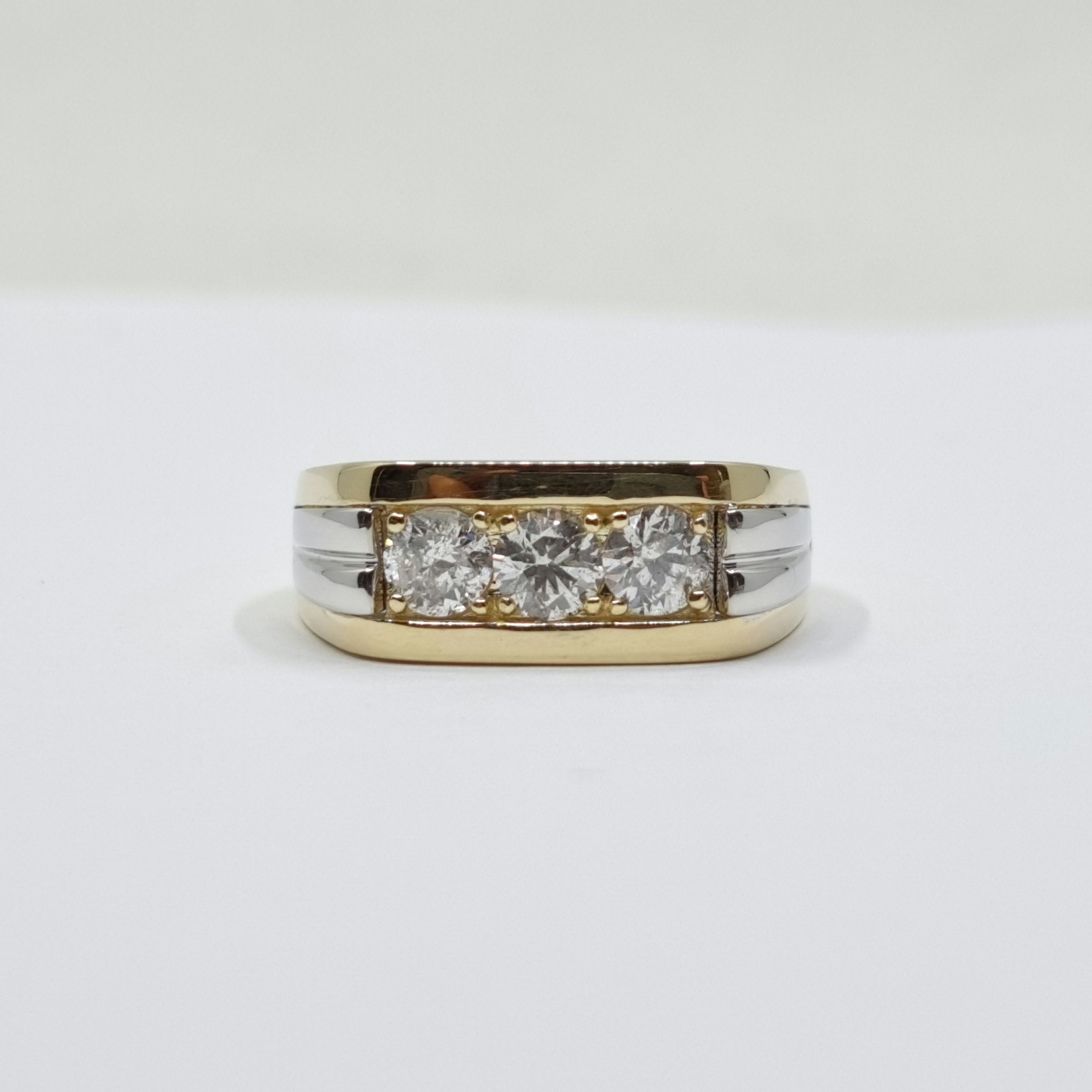 Men's Ring Diamonds 1.00 ct tw 14kt Two Tone Gold