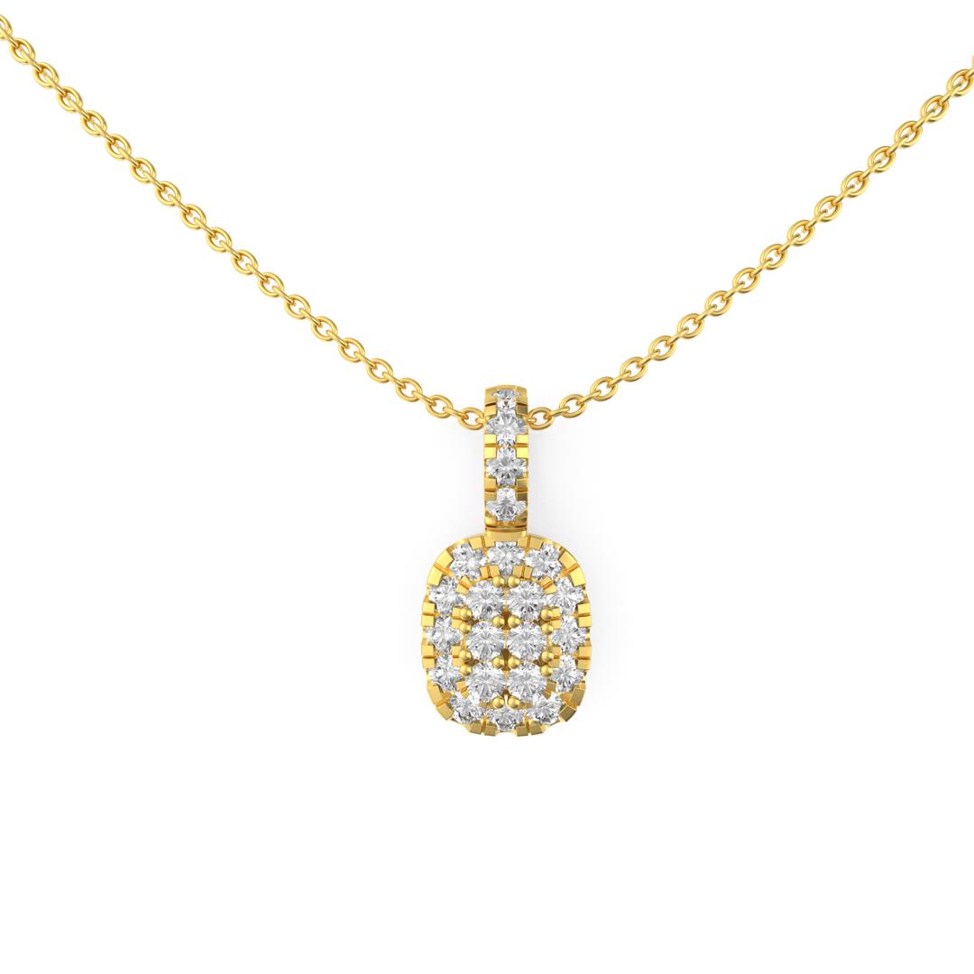 SeaFraa Cushion Shape Diamond Necklace 1.06 carats of diamonds in 14kt Gold