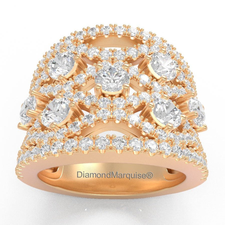 Diamond Ring Women's 3.00ct tw with 14kt Gold
