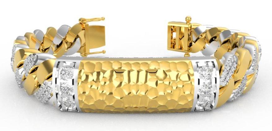 Women's Philip Amore Diamond VIP Bracelet 14MM 9" 14kt Gold Diamonds 5.05 ct tw