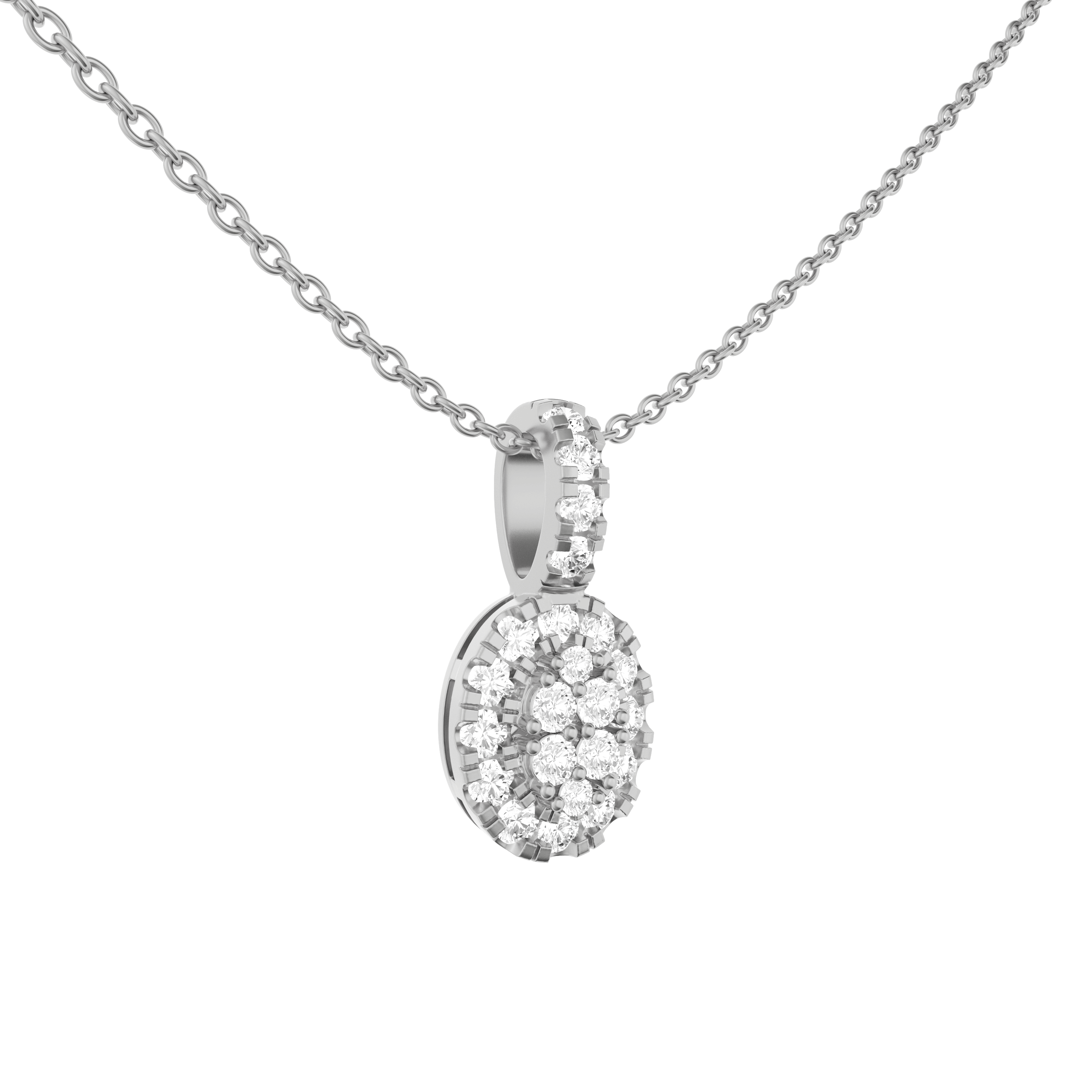 SeaFraa Oval Shape Diamond Necklace 1.08 carats of diamonds in 14kt Gold