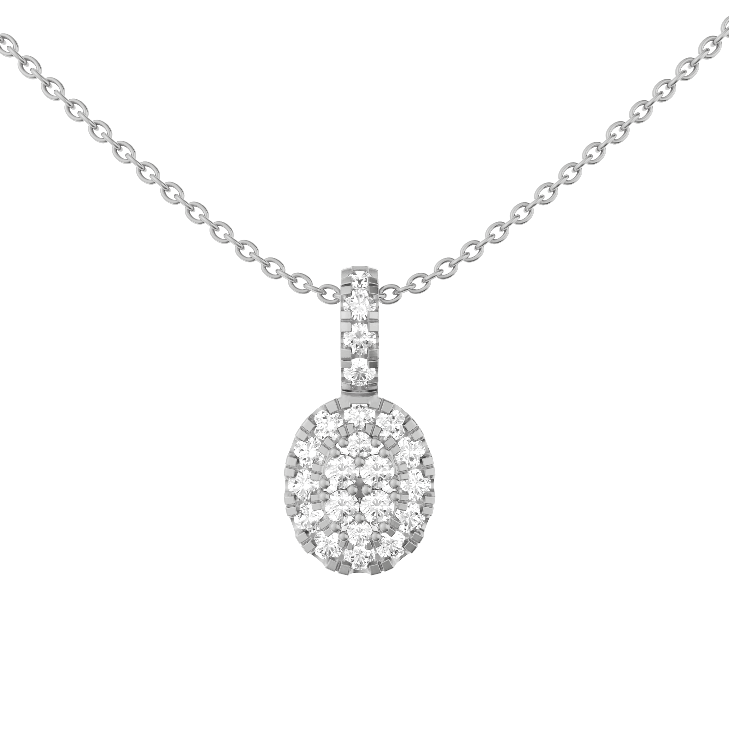 SeaFraa Oval Shape Diamond Necklace 1.08 carats of diamonds in 14kt Gold