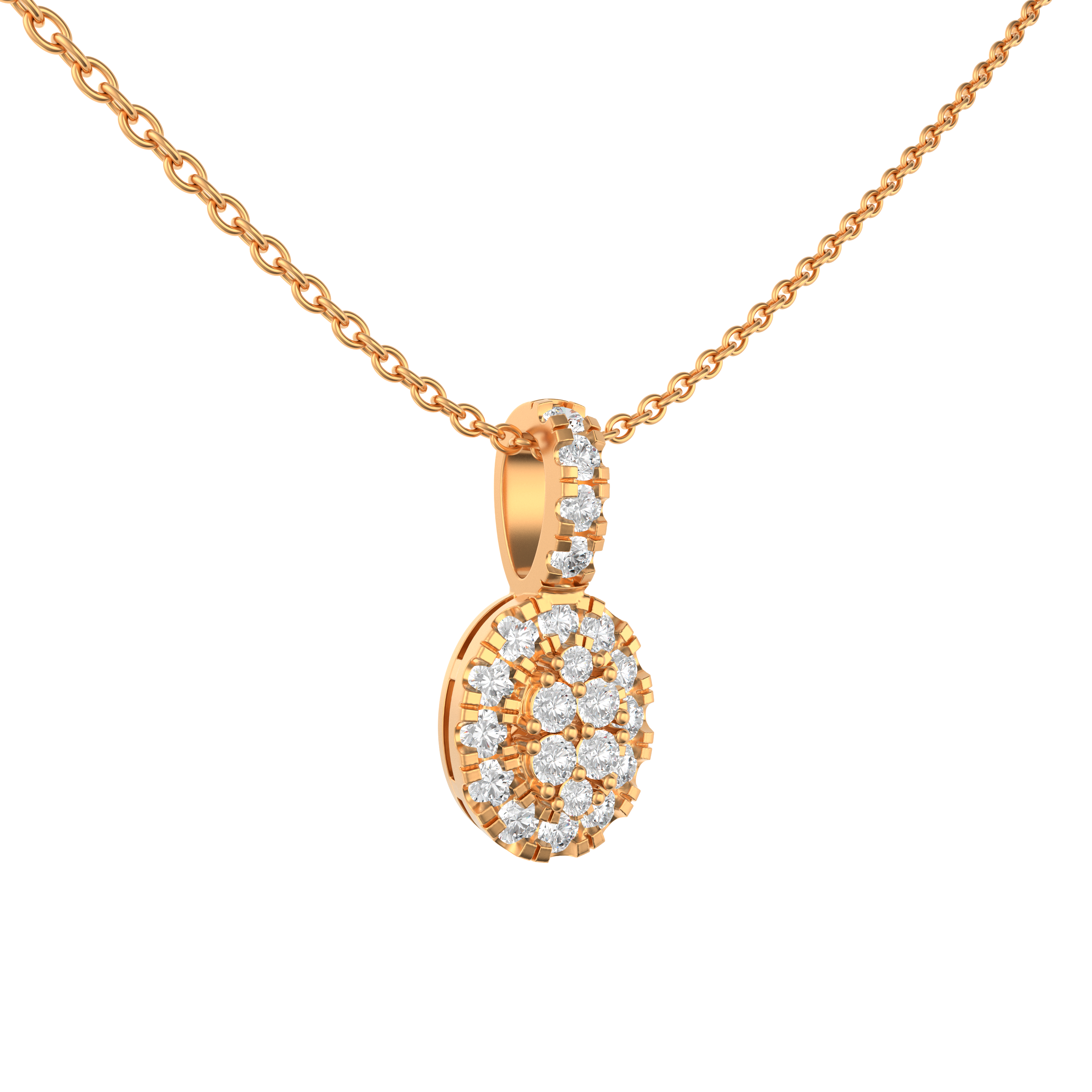 SeaFraa Oval Shape Diamond Necklace 1.08 carats of diamonds in 14kt Gold