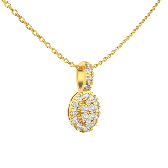 SeaFraa Oval Shape Diamond Necklace 1.08 carats of diamonds in 14kt Gold