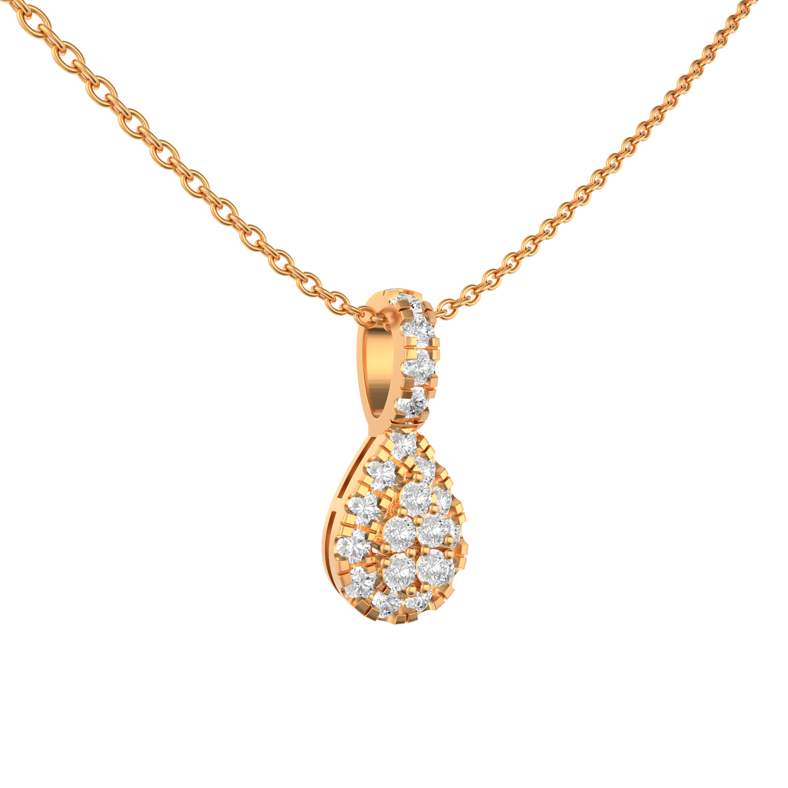 SeaFraa Pear Shape Diamond Necklace 1.10 carats of diamonds in 14kt Gold