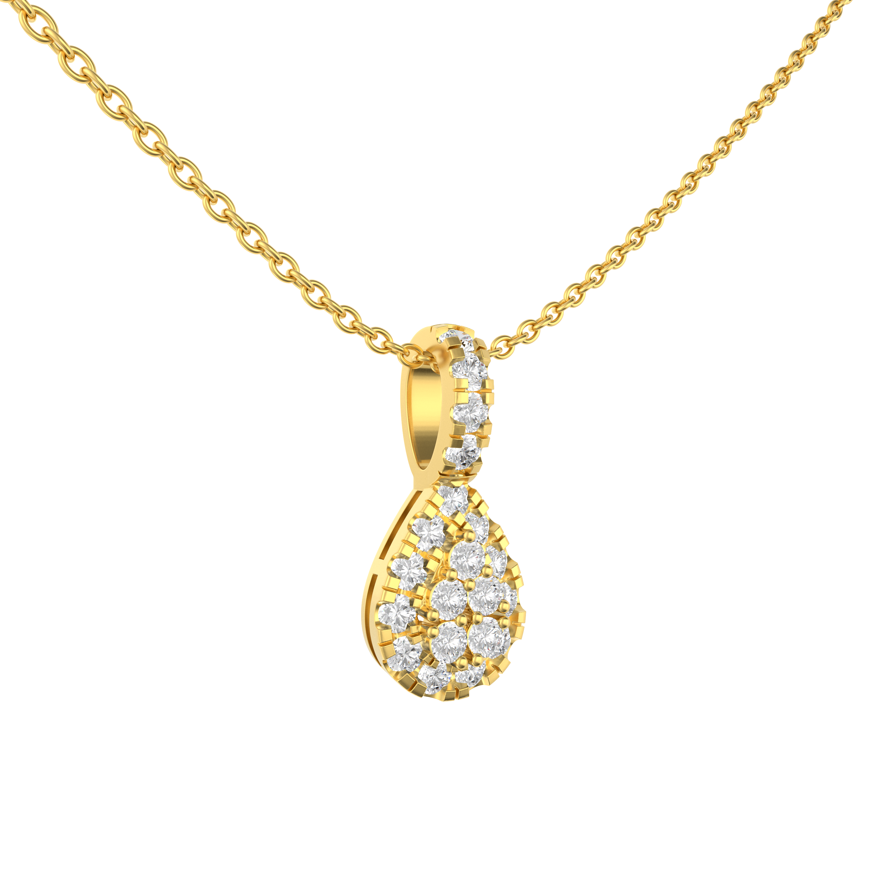 SeaFraa Pear Shape Diamond Necklace 1.10 carats of diamonds in 14kt Gold