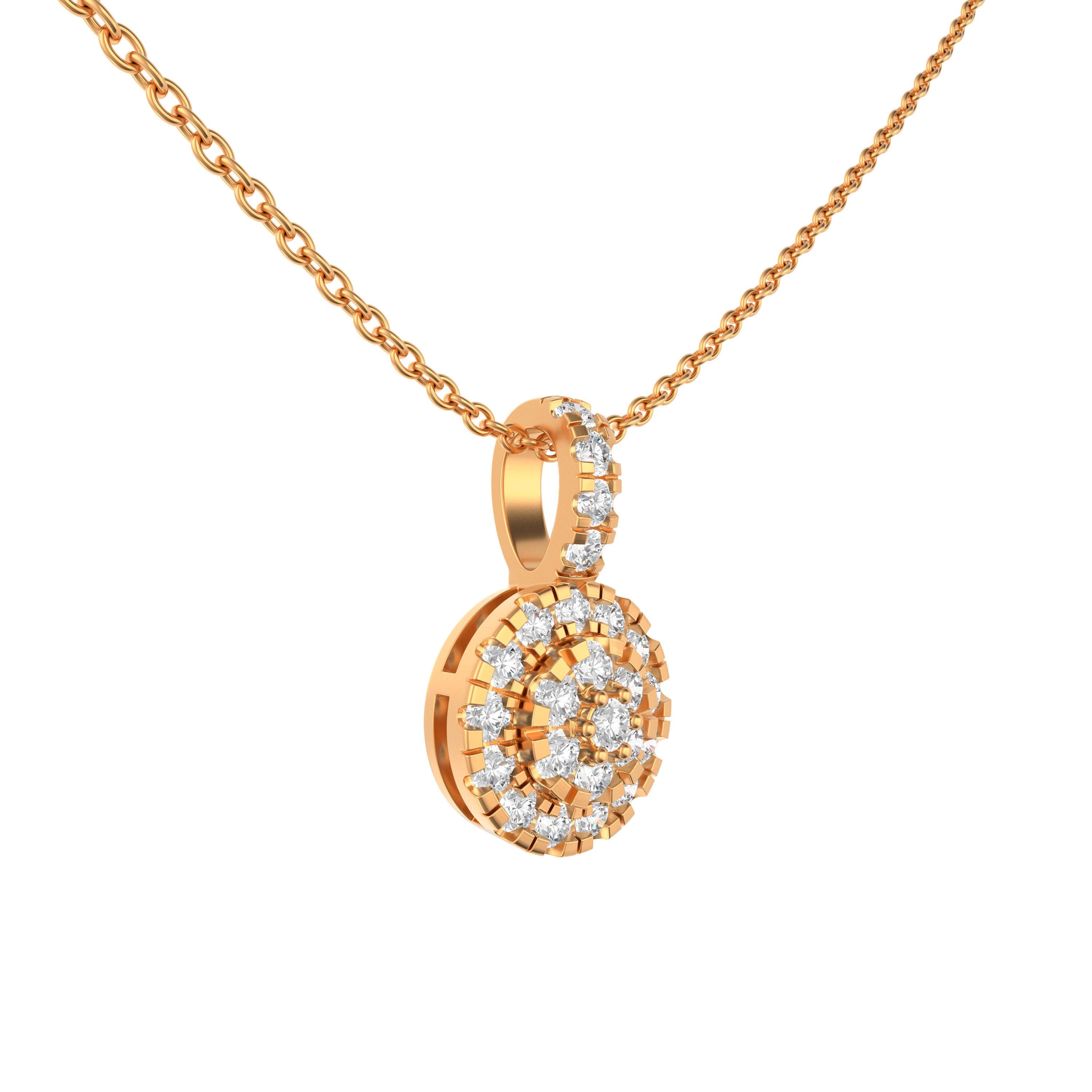 SeaFraa Round Diamond Necklace 1.15 carats of diamonds in 14kt Gold