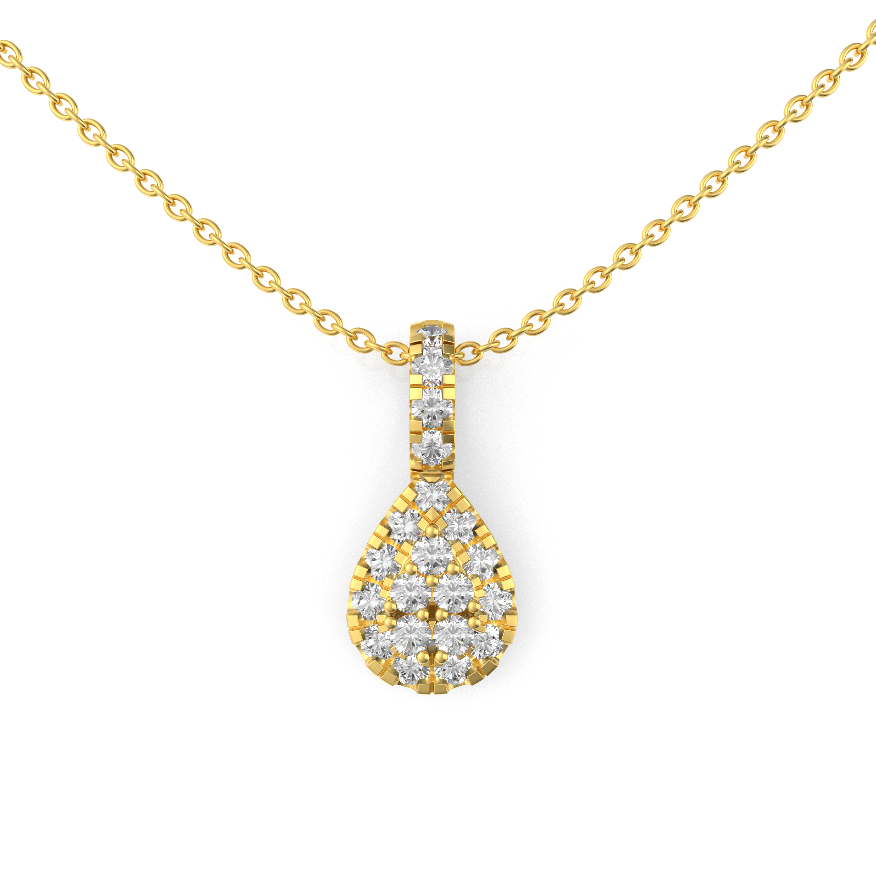 SeaFraa Pear Shape Diamond Necklace 1.10 carats of diamonds in 14kt Gold