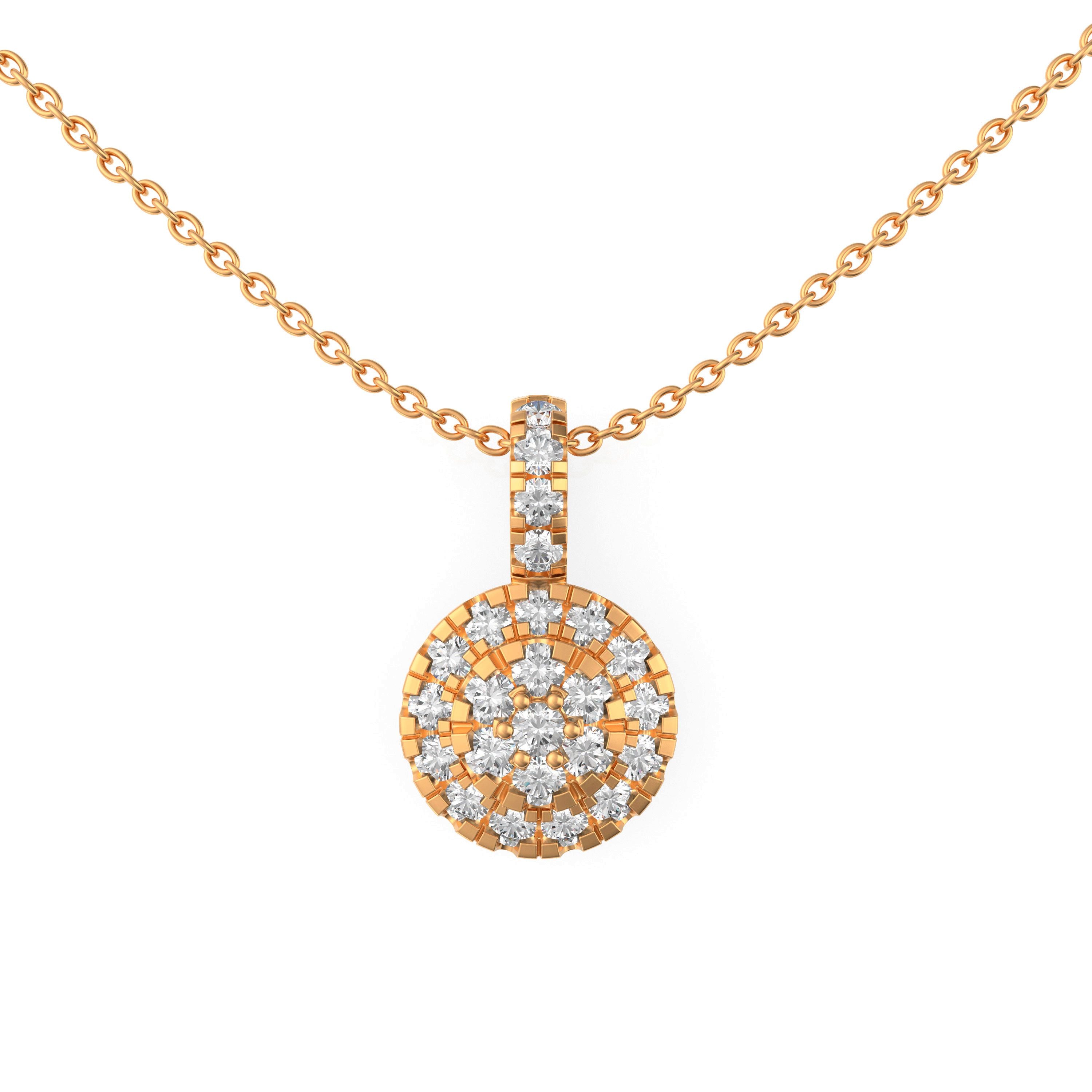 SeaFraa Round Diamond Necklace 1.15 carats of diamonds in 14kt Gold