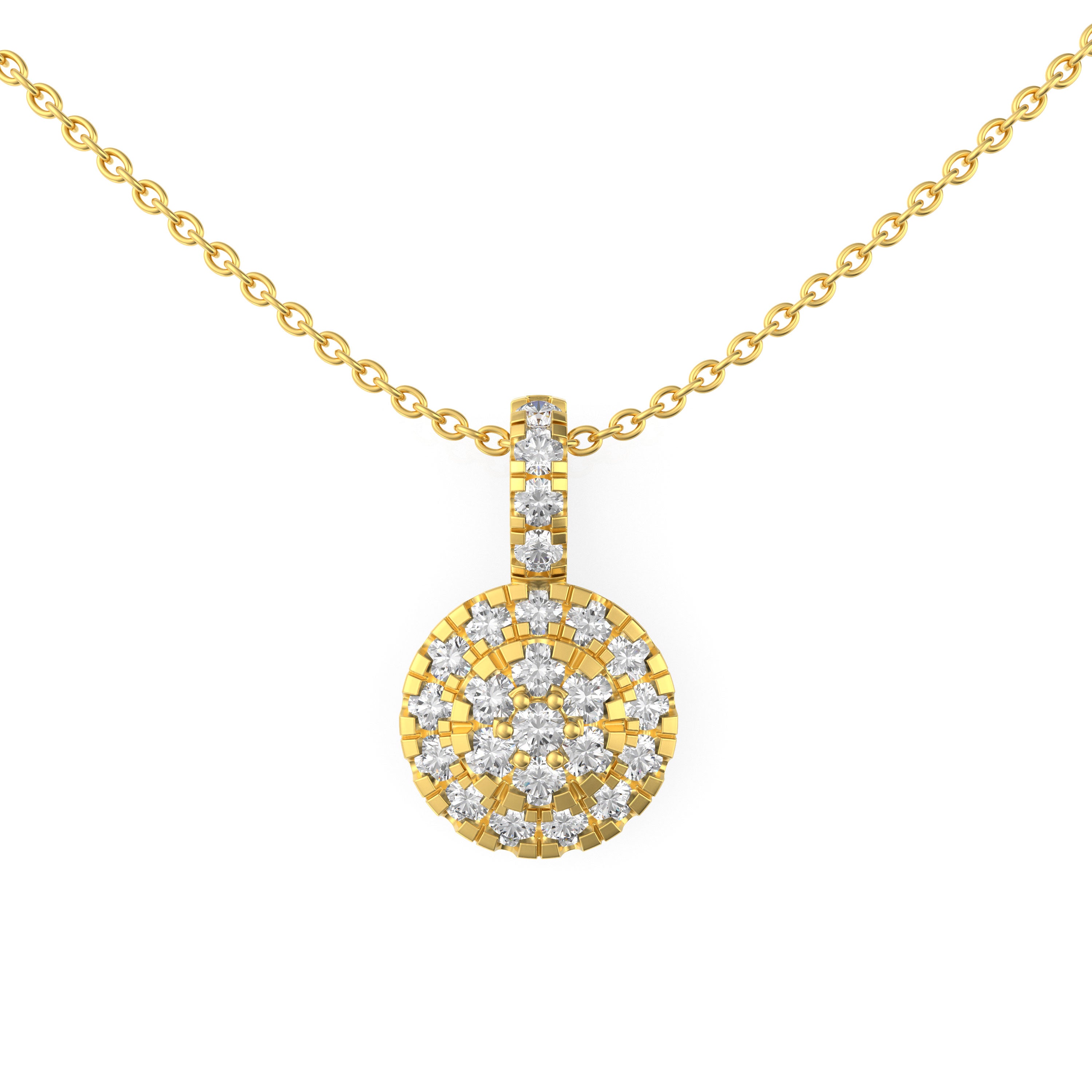 SeaFraa Round Diamond Necklace 1.15 carats of diamonds in 14kt Gold