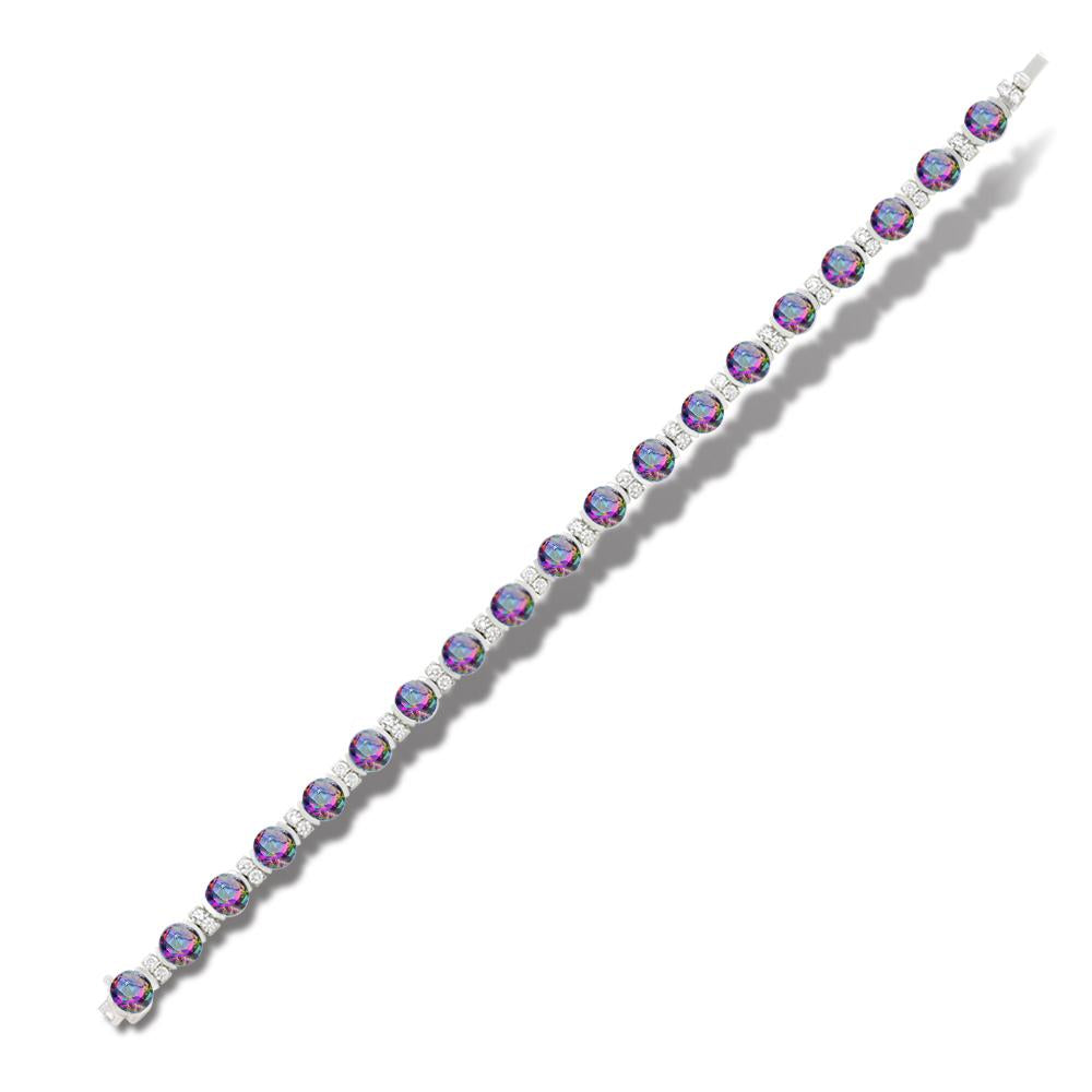 Caymanique Bracelet in 925 Sterling Silver and CZs, 15cttw