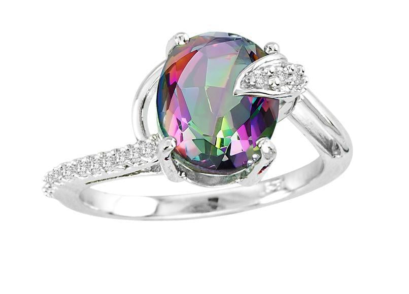 Caymanique Ring in 925 Sterling Silver and CZs, 1.40cttw