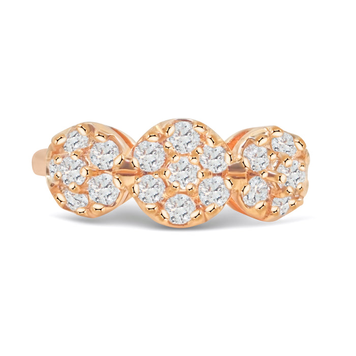 SeaFraa Three Stone Shape Diamond Ring 1.00 carat of diamonds in 14kt Gold
