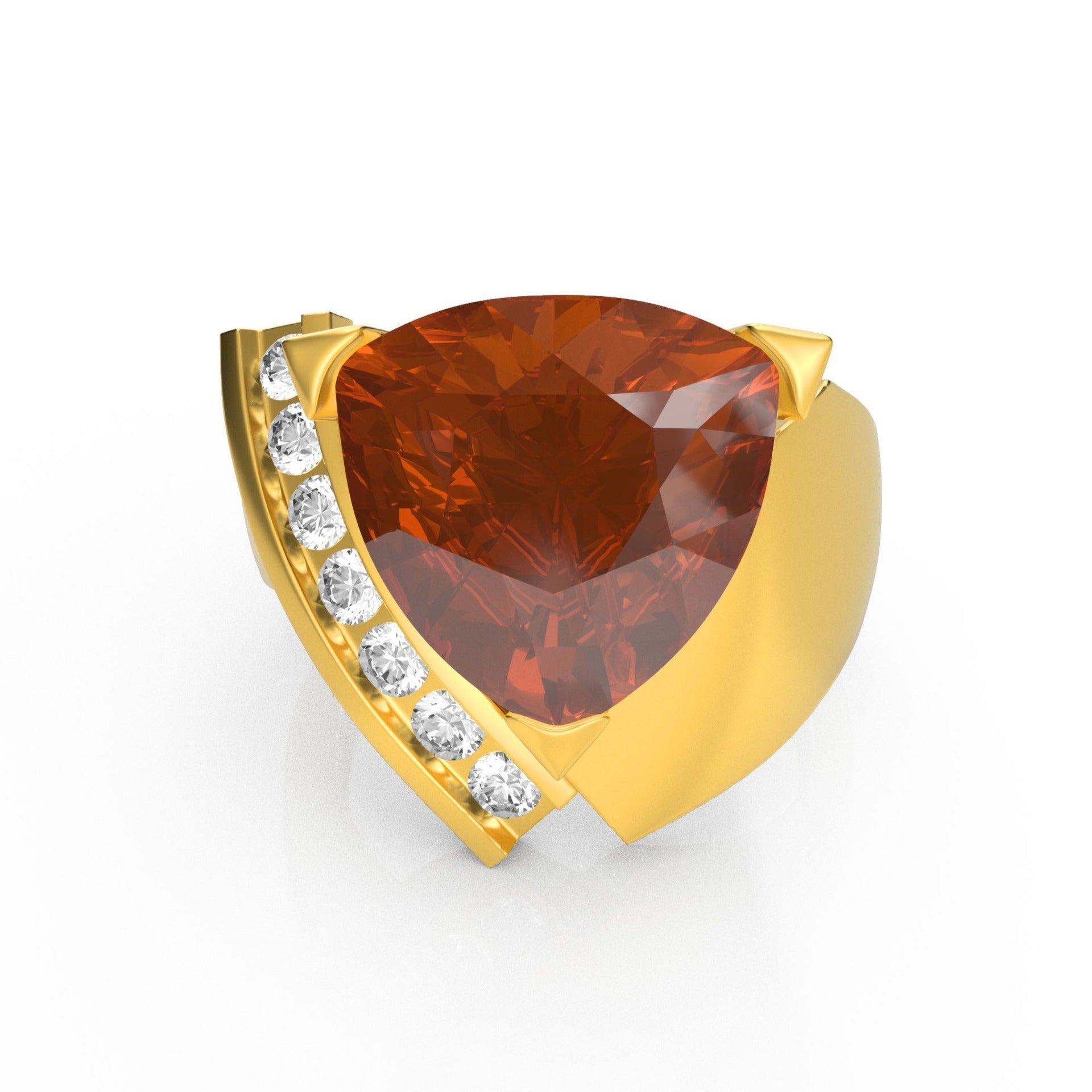 “Trillionaire” Ring with 6.03ct Trillion Roatanique