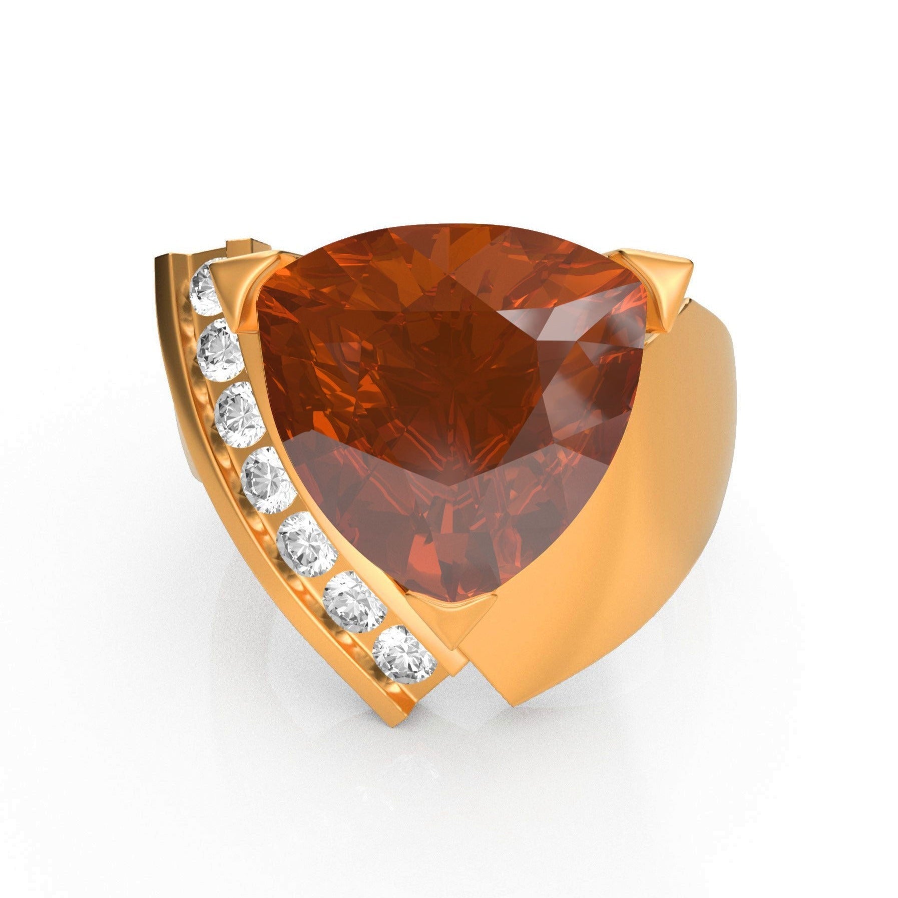 “Trillionaire” Ring with 6.03ct Trillion Roatanique