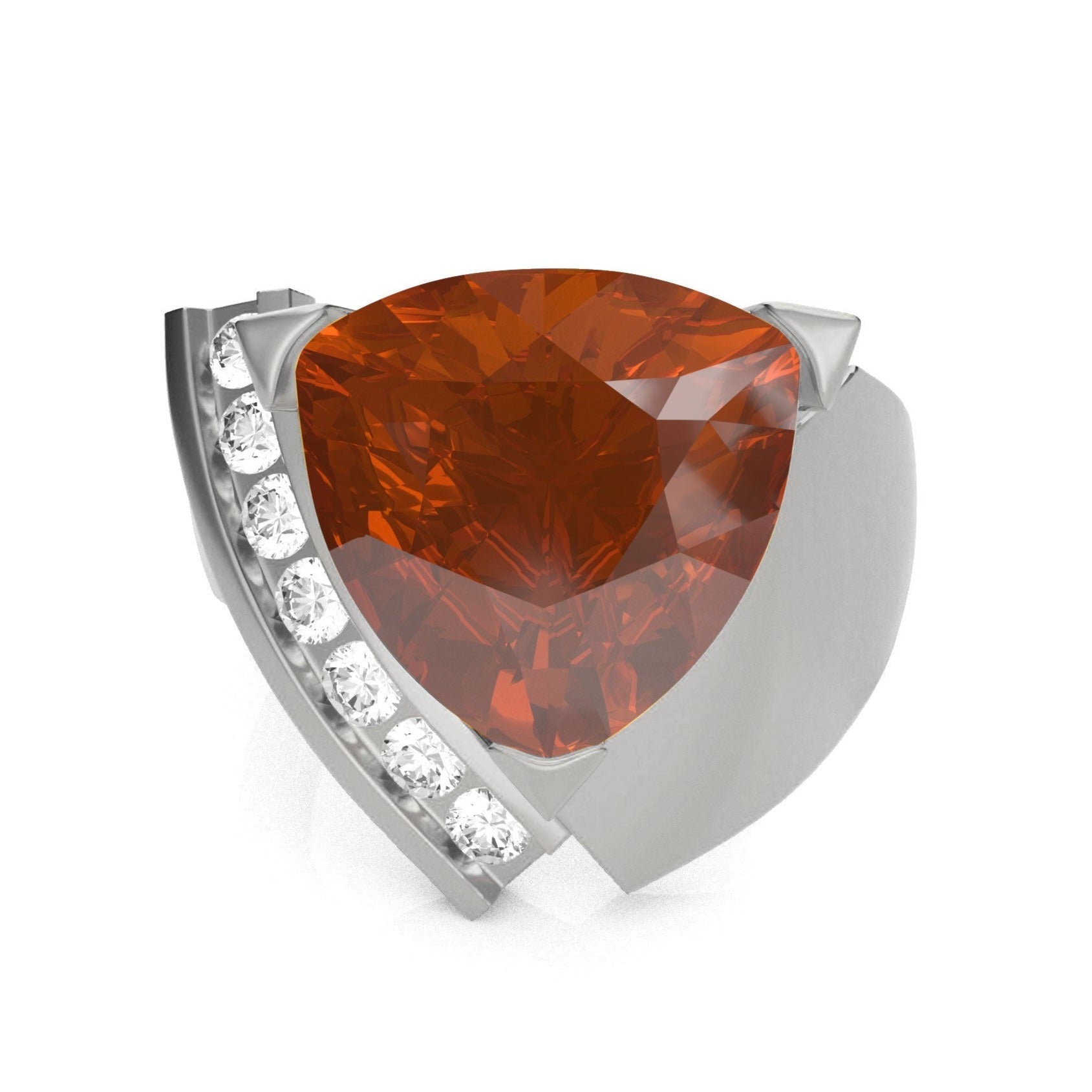 “Trillionaire” Ring with 6.03ct Trillion Roatanique