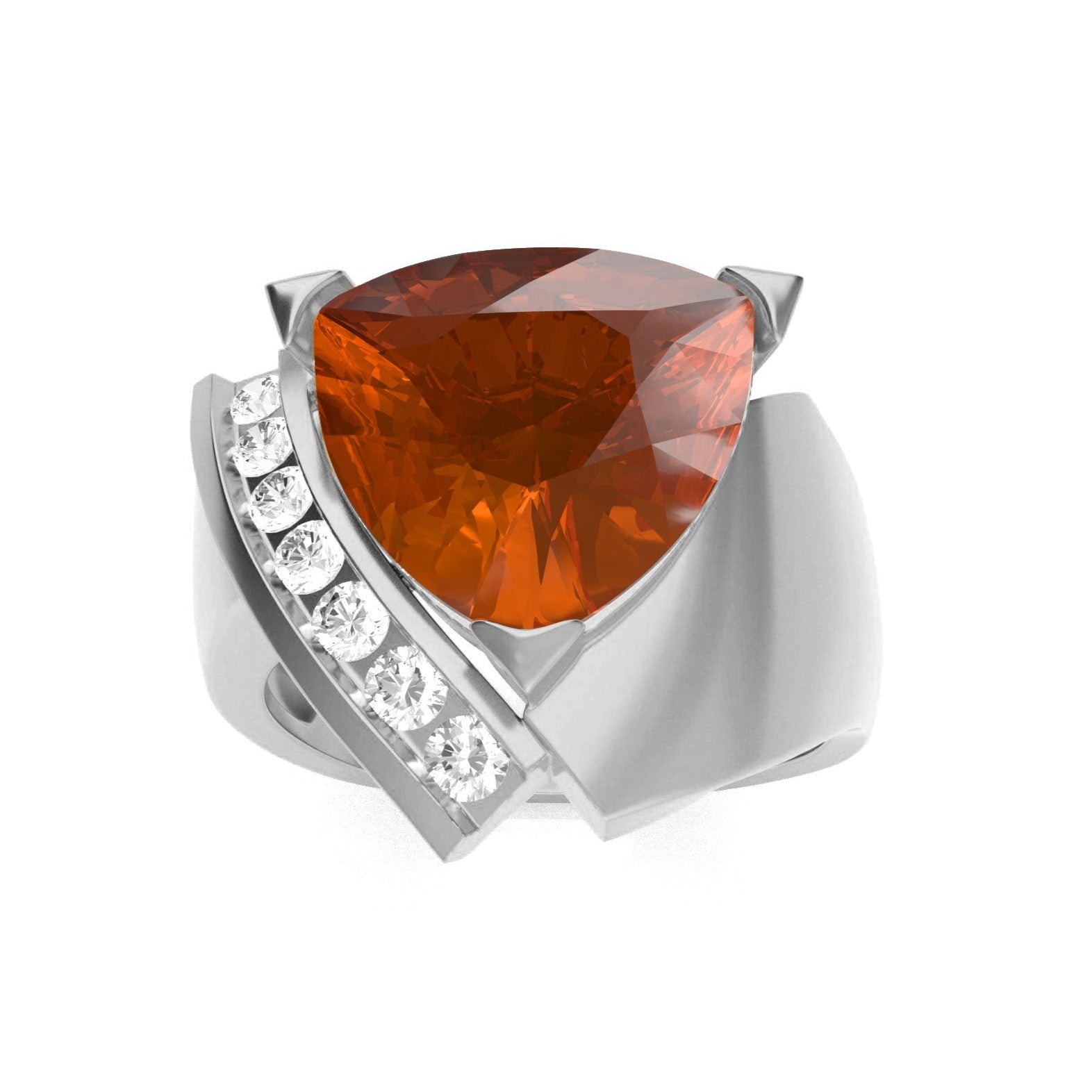 “Trillionaire” Ring with 6.03ct Trillion Roatanique