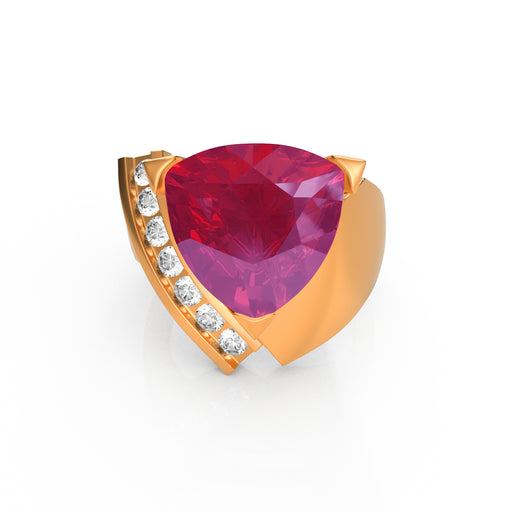 “Trillionaire” Ring with 6.03ct Trillion Cozumelique