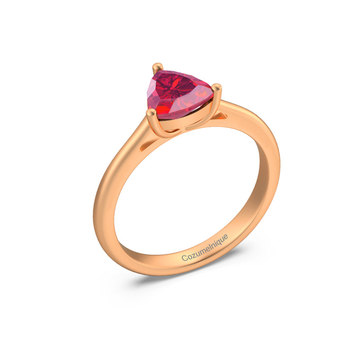 "Trillion Love" Ring with 6.10ct Cozumelique