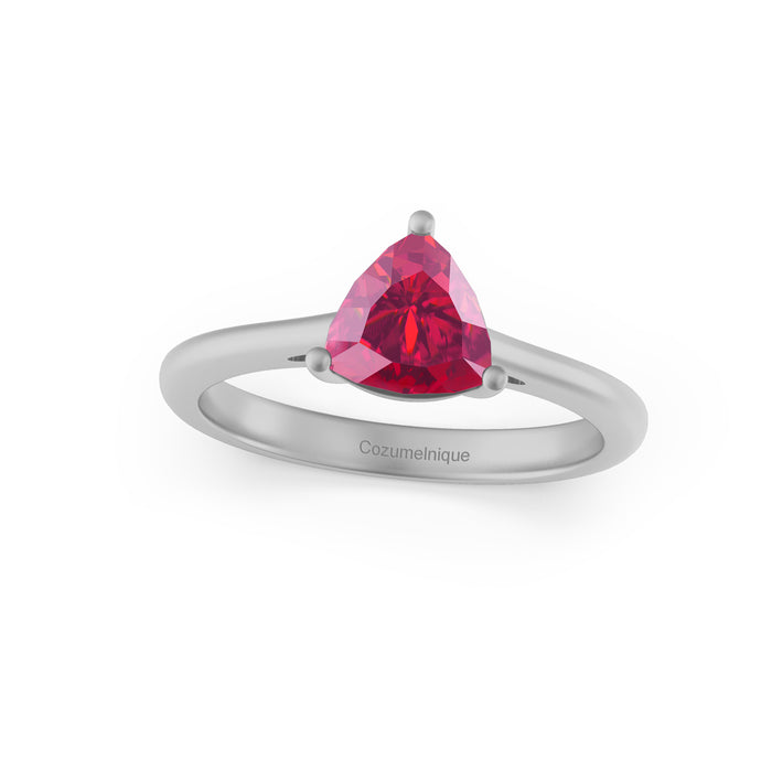 "Trillion Love" Ring with 6.10ct Cozumelique