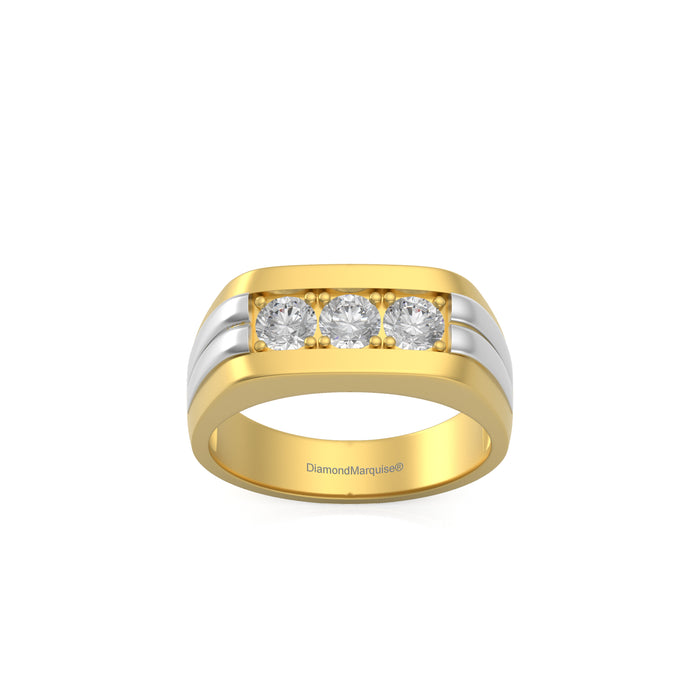 Men's Ring Diamonds 1.00 ct tw 14kt Two Tone Gold