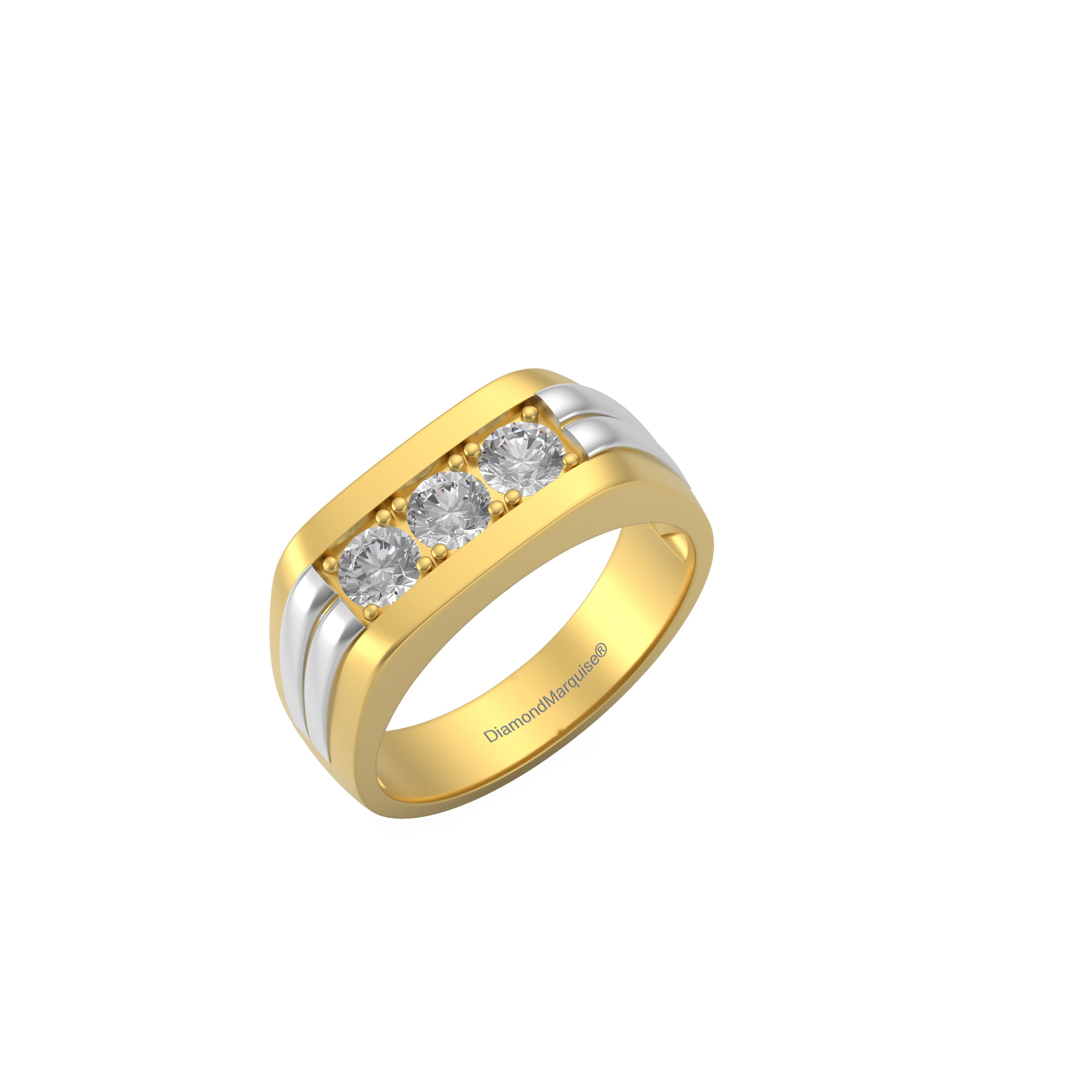 Men's Ring Diamonds 1.00 ct tw 14kt Two Tone Gold